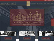 Tablet Screenshot of burnettarms.co.uk